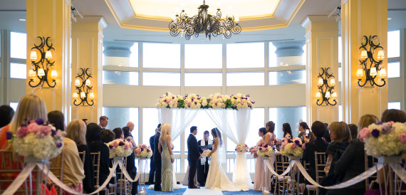 wedding ceremony at Boston Harbor Hotel