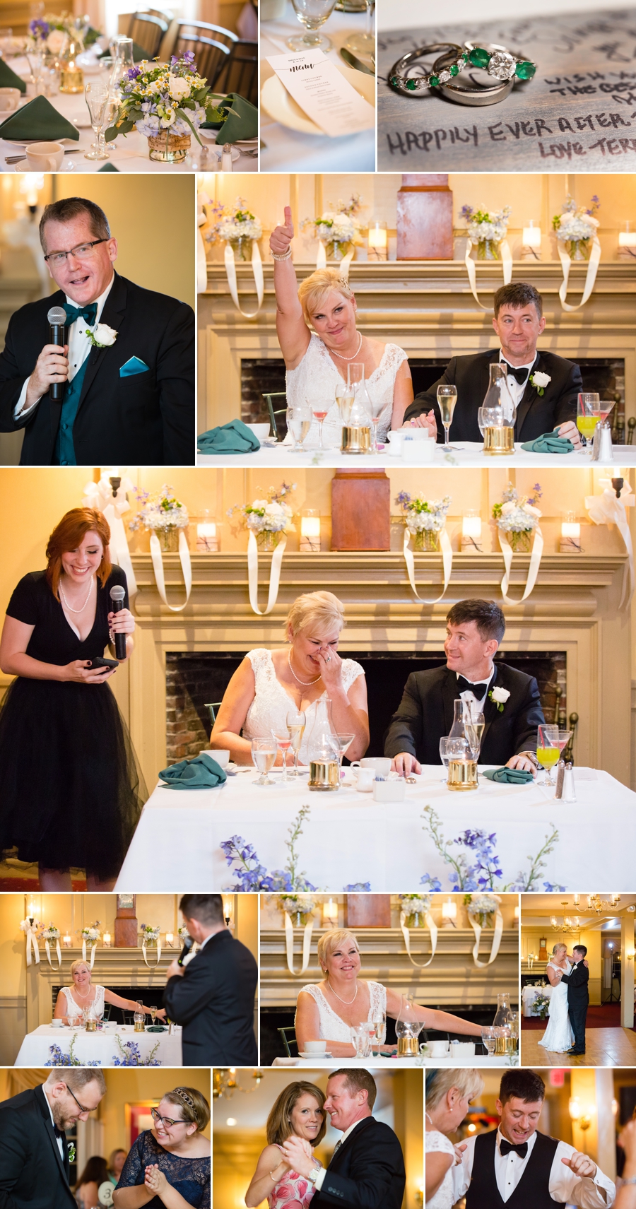 wedding reception collage 