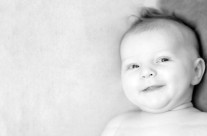 Black and White Baby Photo Two