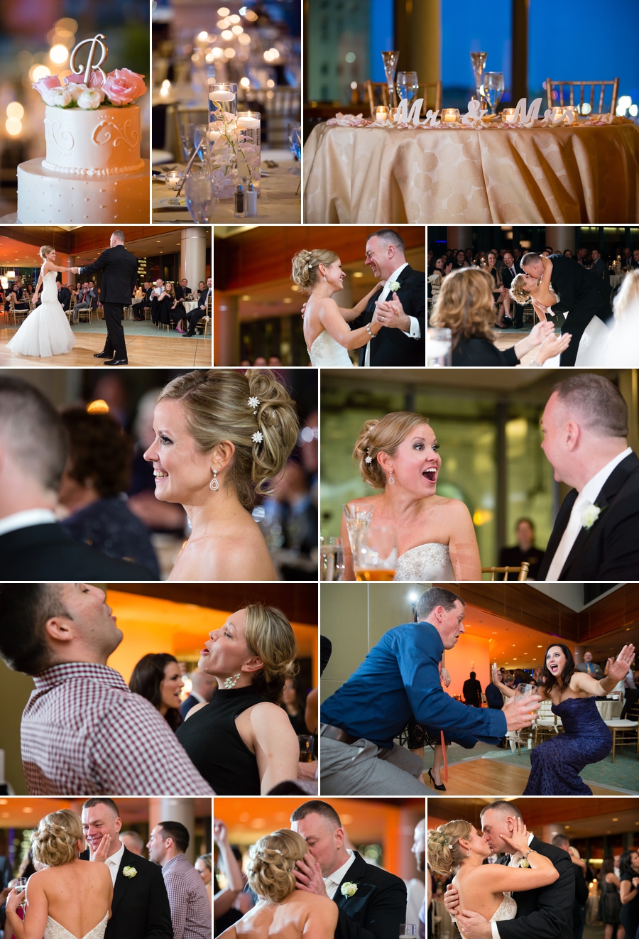 wedding reception image collage 